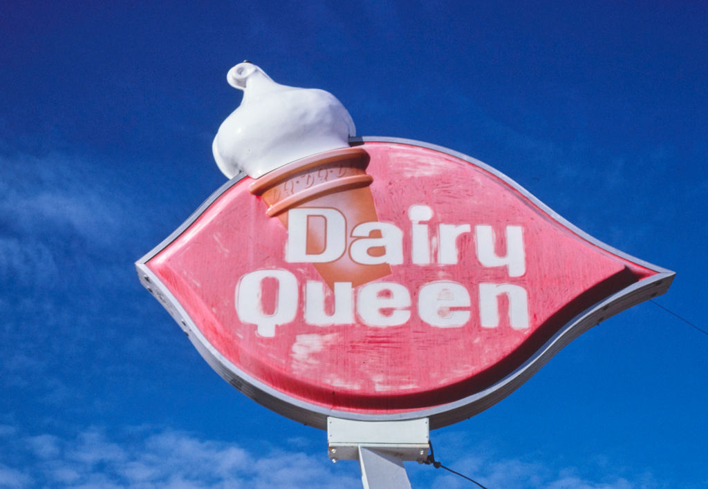 Dairy Queen ice cream sign, Gila Bend, Arizona; ca. 1979
