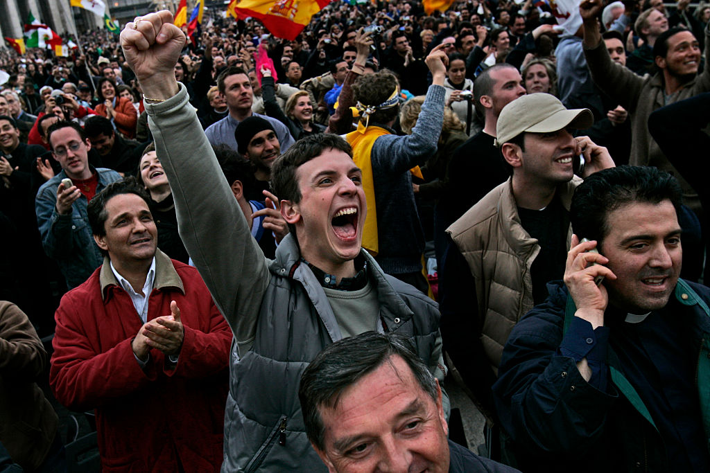 Catholic Faithfuls Rejoice as White Smoke Signals Election of New Pope