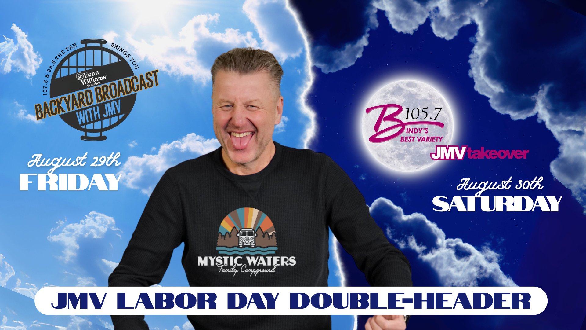 Mystic Waters - Labor Day Double Header - Heaven Hill BBQ & B Takeover FB